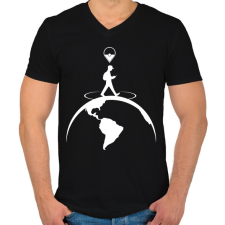 PRINTFASHION Pokemon Go - Férfi V-nyakú póló - Fekete férfi póló