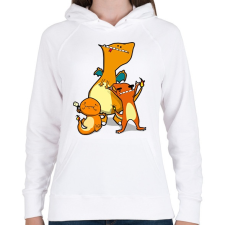 PRINTFASHION Pokemon Go - Női kapucnis pulóver - Fehér női pulóver, kardigán