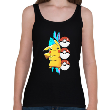 PRINTFASHION pokemon pikachu - Női atléta - Fekete női trikó