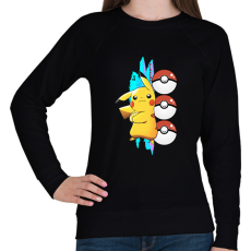 PRINTFASHION pokemon pikachu - Női pulóver - Fekete
