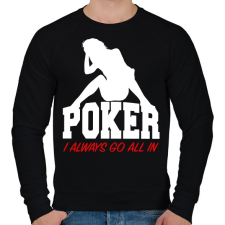 PRINTFASHION Póker all in - Férfi pulóver - Fekete férfi pulóver, kardigán