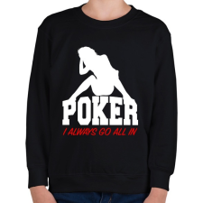 PRINTFASHION Póker all in - Gyerek pulóver - Fekete gyerek pulóver, kardigán