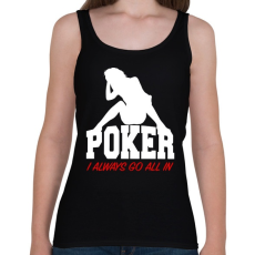 PRINTFASHION Póker all in - Női atléta - Fekete