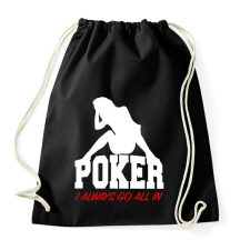 PRINTFASHION Póker all in - Sportzsák, Tornazsák - Fekete tornazsák
