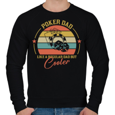 PRINTFASHION Poker Dad - Férfi pulóver - Fekete férfi pulóver, kardigán