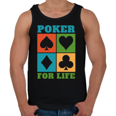 PRINTFASHION Poker - Férfi atléta - Fekete