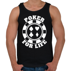 PRINTFASHION Poker for life - Férfi atléta - Fekete