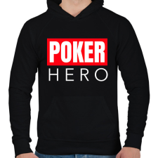 PRINTFASHION POKER HERO - Férfi kapucnis pulóver - Fekete férfi pulóver, kardigán