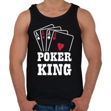 PRINTFASHION Póker king - Férfi atléta - Fekete atléta, trikó