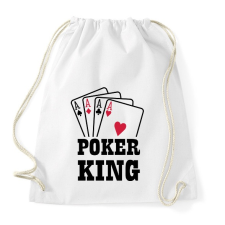 PRINTFASHION Póker király - Sportzsák, Tornazsák - Fehér tornazsák