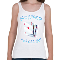 PRINTFASHION Póker - Női atléta - Fehér