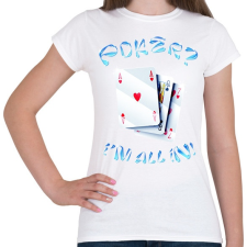 PRINTFASHION Póker - Női póló - Fehér női póló