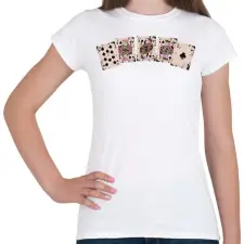 PRINTFASHION Póker - Női póló - Fehér női póló