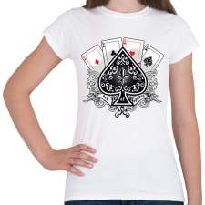 PRINTFASHION póker - Női póló - Fehér női póló