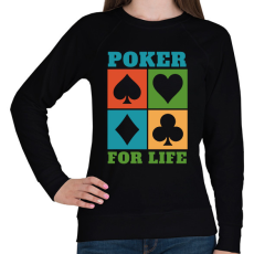PRINTFASHION Poker - Női pulóver - Fekete