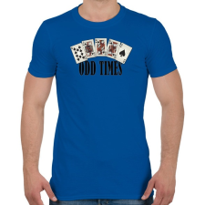 PRINTFASHION Póker Royal flush - odd times - tökéletes pillanatok - Férfi póló - Királykék férfi póló