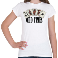 PRINTFASHION Póker Royal flush - odd times - tökéletes pillanatok - Női póló - Fehér női póló