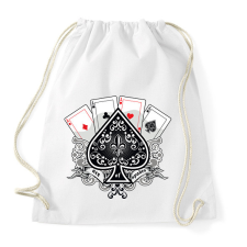 PRINTFASHION póker - Sportzsák, Tornazsák - Fehér tornazsák