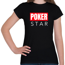 PRINTFASHION POKER STAR - Női póló - Fekete