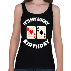 PRINTFASHION POKER SZÜLINAP - Női atléta - Fekete