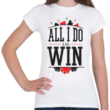 PRINTFASHION Pókerezés - Női póló - Fehér női póló