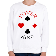 PRINTFASHION pokerking_1 - Gyerek pulóver - Fehér gyerek pulóver, kardigán