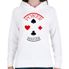 PRINTFASHION pokermaster_2 - Női kapucnis pulóver - Fehér