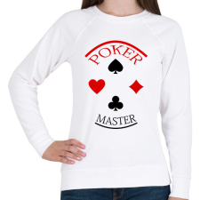 PRINTFASHION pokermaster_2 - Női pulóver - Fehér női pulóver, kardigán