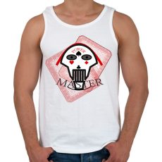 PRINTFASHION pokermaster_4 - Férfi atléta - Fehér