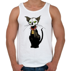 PRINTFASHION Pokoli cica - Férfi atléta - Fehér