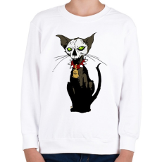 PRINTFASHION Pokoli cica - Gyerek pulóver - Fehér