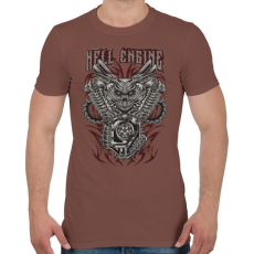 PRINTFASHION Pokoli motor - Férfi póló - Mogyoróbarna