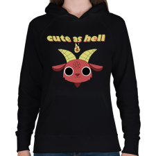 PRINTFASHION pokolian cuki - Női kapucnis pulóver - Fekete női pulóver, kardigán