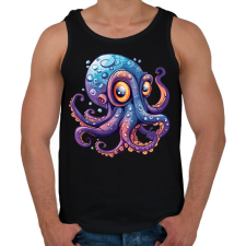 PRINTFASHION Polip  - Férfi atléta - Fekete atléta, trikó
