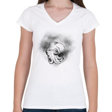 PRINTFASHION polip - Női V-nyakú póló - Fehér női póló