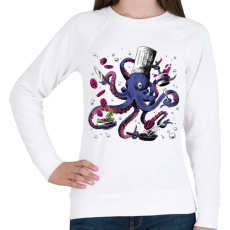 PRINTFASHION Polip szakács - Női pulóver - Fehér