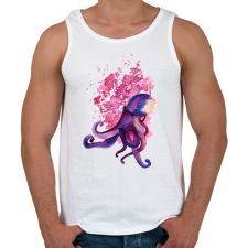 PRINTFASHION Polip vízfesték - Férfi atléta - Fehér atléta, trikó
