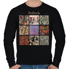 PRINTFASHION Pollock - részletek - Férfi pulóver - Fekete férfi pulóver, kardigán
