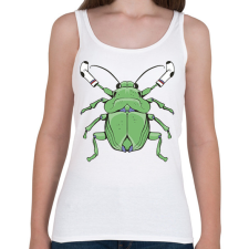 PRINTFASHION Poloska - Női atléta - Fehér női trikó