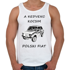 PRINTFASHION POLSKI FIAT - Férfi atléta - Fehér