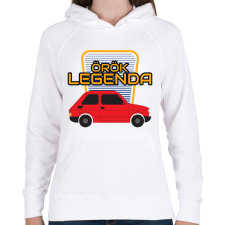 PRINTFASHION Polski Fiat Örök Legenda - Női kapucnis pulóver - Fehér női pulóver, kardigán
