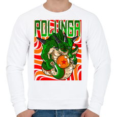 PRINTFASHION POLUNGA - DBZ - Férfi pulóver - Fehér