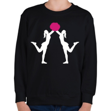 PRINTFASHION Pompomlány - Gyerek pulóver - Fekete