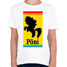 PRINTFASHION Póni - Ferrari paródia - Gyerek póló - Fehér gyerek póló