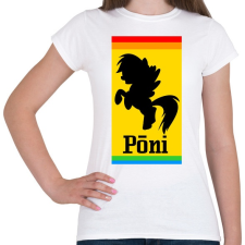 PRINTFASHION Póni - Ferrari paródia - Női póló - Fehér női póló