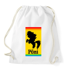 PRINTFASHION Póni - Ferrari paródia - Sportzsák, Tornazsák - Fehér tornazsák