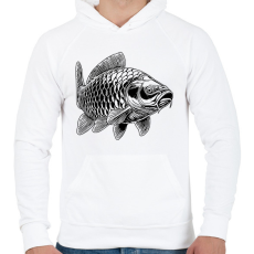 PRINTFASHION ponty - Férfi kapucnis pulóver - Fehér