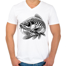 PRINTFASHION ponty - Férfi V-nyakú póló - Fehér férfi póló