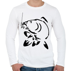 PRINTFASHION ponty  horgászat - Férfi hosszú ujjú póló - Fehér