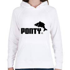 PRINTFASHION Ponty - Női kapucnis pulóver - Fehér női pulóver, kardigán